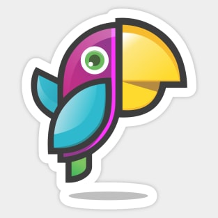 Funny parrot Sticker